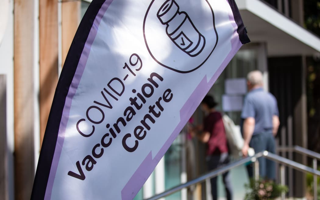 People line up at a Covid-19 vaccination centre