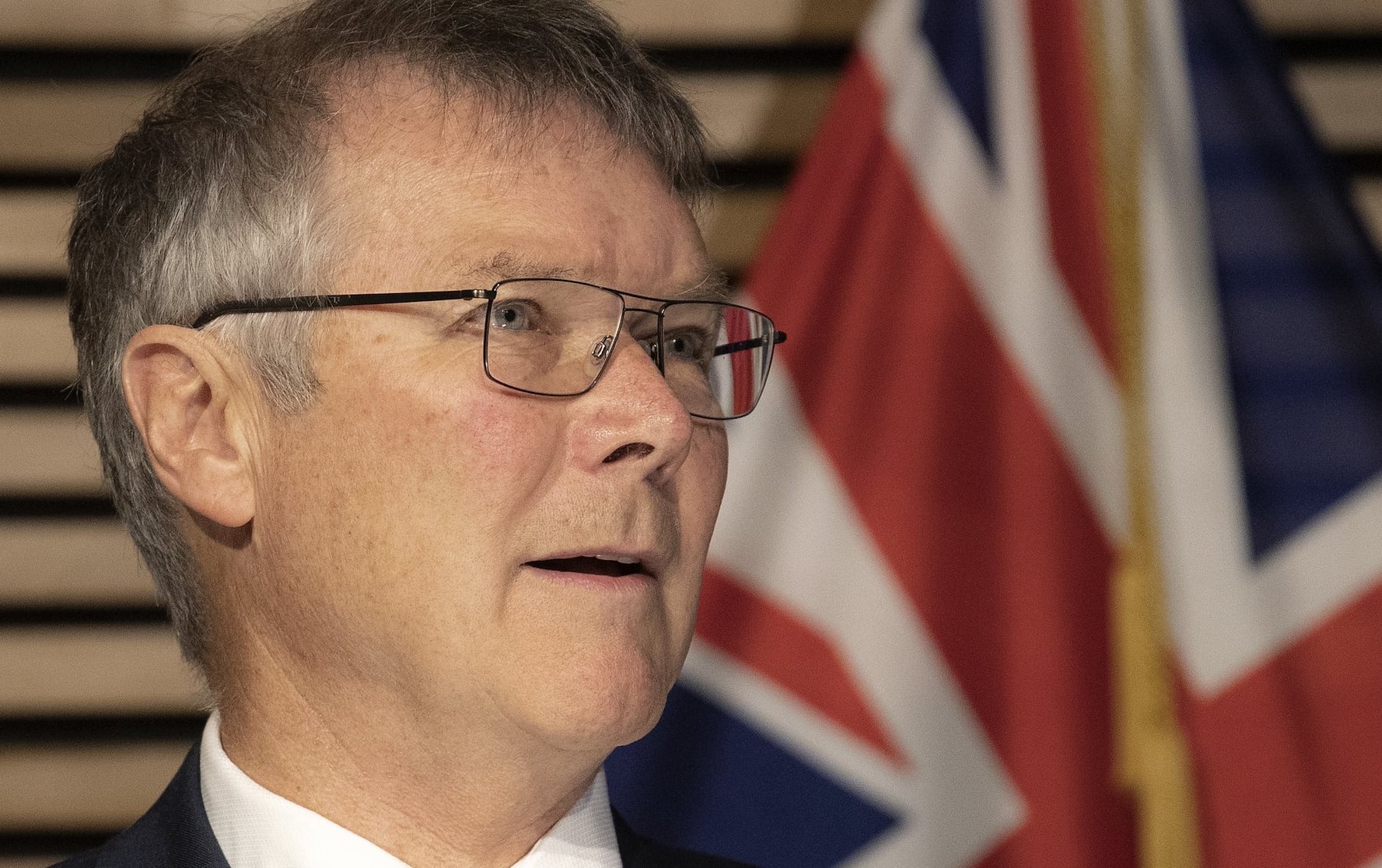 Environment Minister David Parker at a press conference announcing the Government's reforms to clean up our waterways, Beehive Theatrette, Wellington.