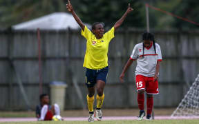 Papua New Guinea's Marie Kaipu starred with five goals against New Caledonia.