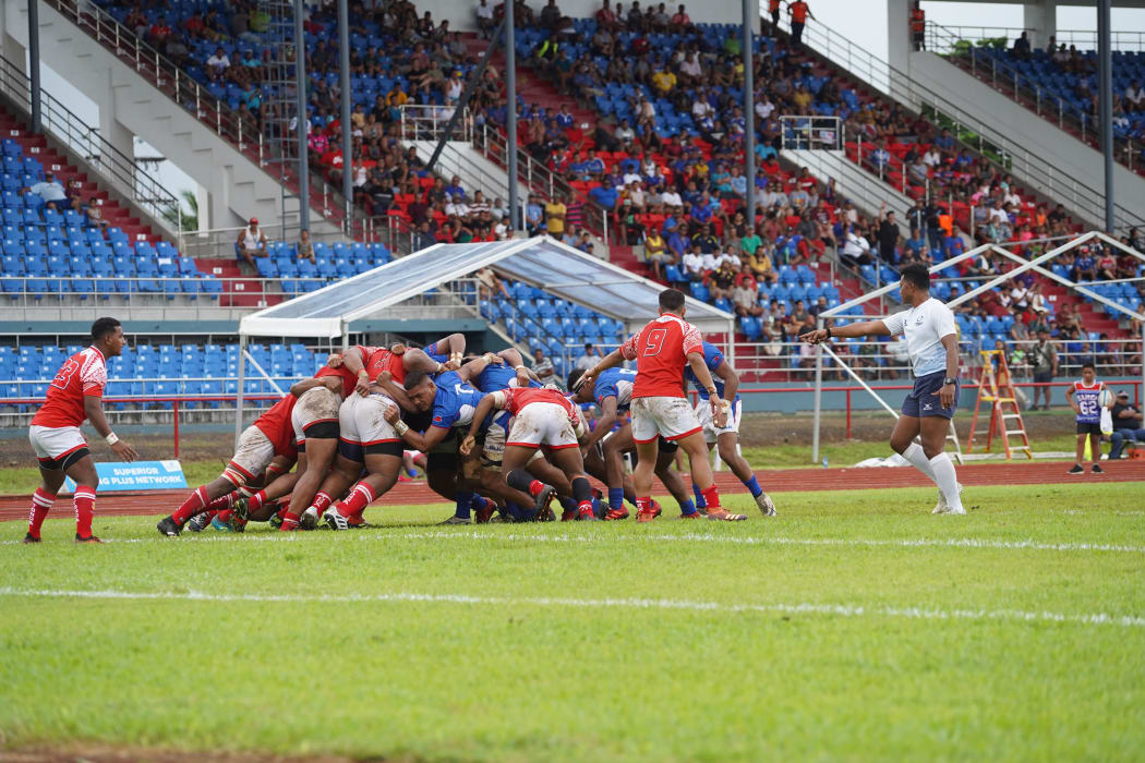 Samoa coped best in the wet conditions.