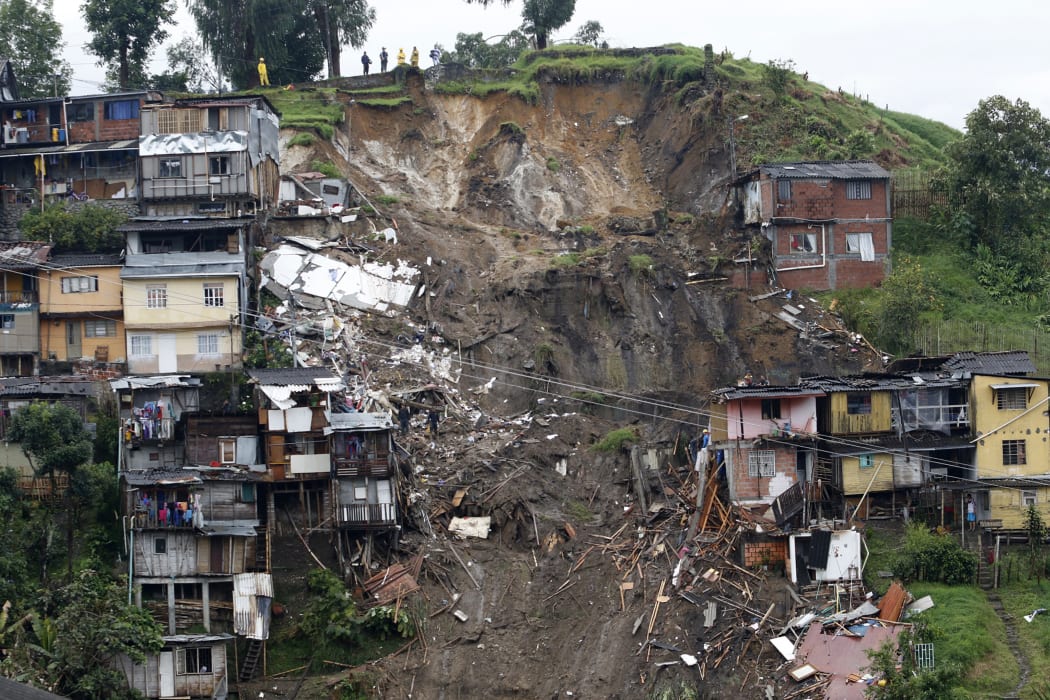 A general view after mudslides in Manizales, Caldas department, Colombia.