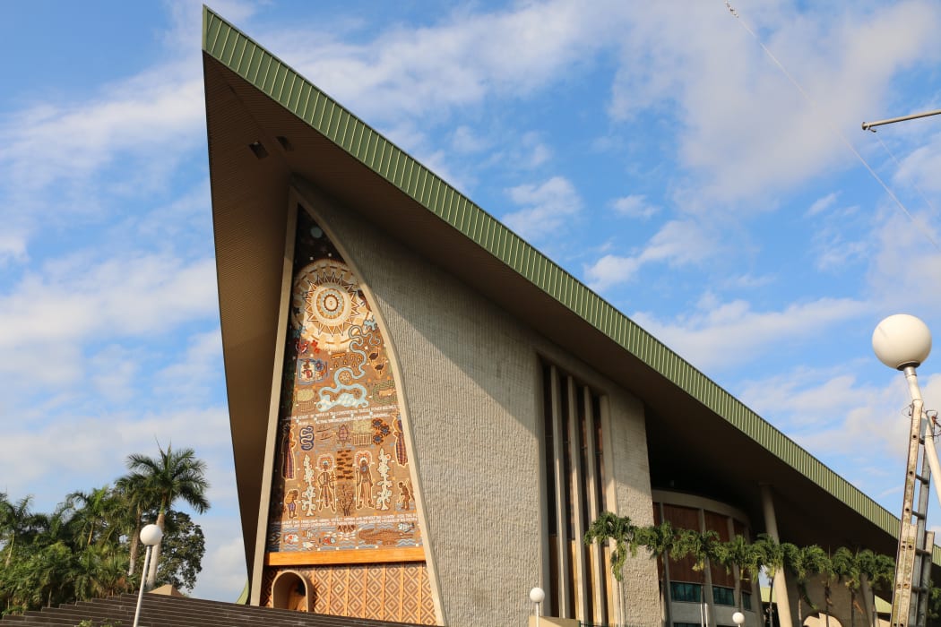 The Papua New Guinea Parliament building in Port Moresby.