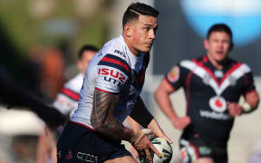 Sonny Bill Williams playing for the Roosters in 2014.