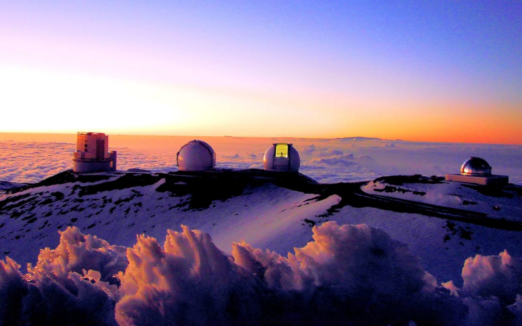 The observatories at the top of Hawaii's Mauna Kea mountain.
