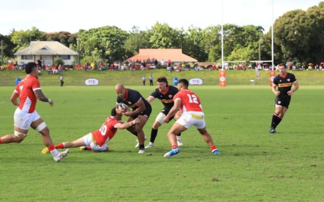 Tonga has defeated Canada 28-3 in the first of two-Test matches at Te'ufaiva Park in Nuku'alofa on Thursday. 10 August 2023.