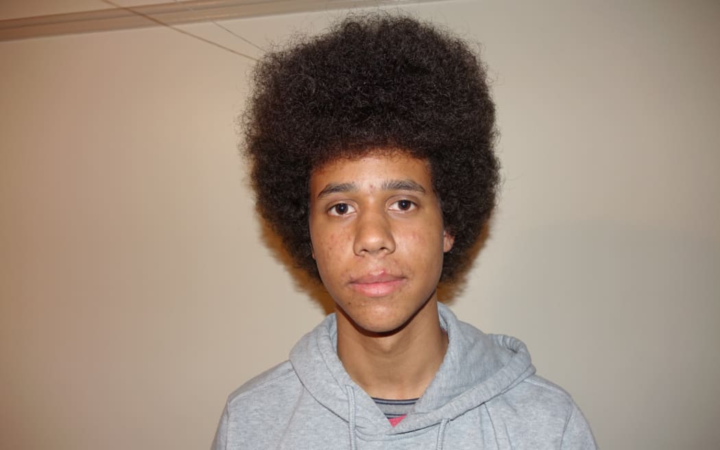 Lewis O’Malley-Scott with his afro