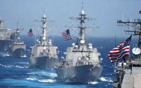 US Navy boats off Guam