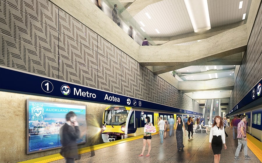 An artist's impression of the proposed mid-town Aotea Station