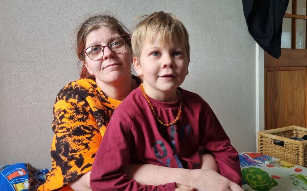 Bronwyn McCown and five-year-old Caleb.