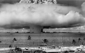 Nuclear test explosion at Bikini Atoll for Operation Crossroads, Marshall Islands, 1945/6