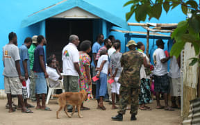Queues at a polling booth in Vanuatu