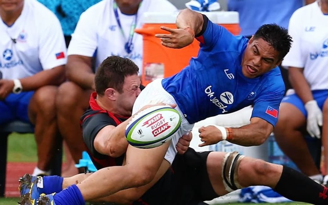 Samoa captain David Lemi scored the only try for the home side.