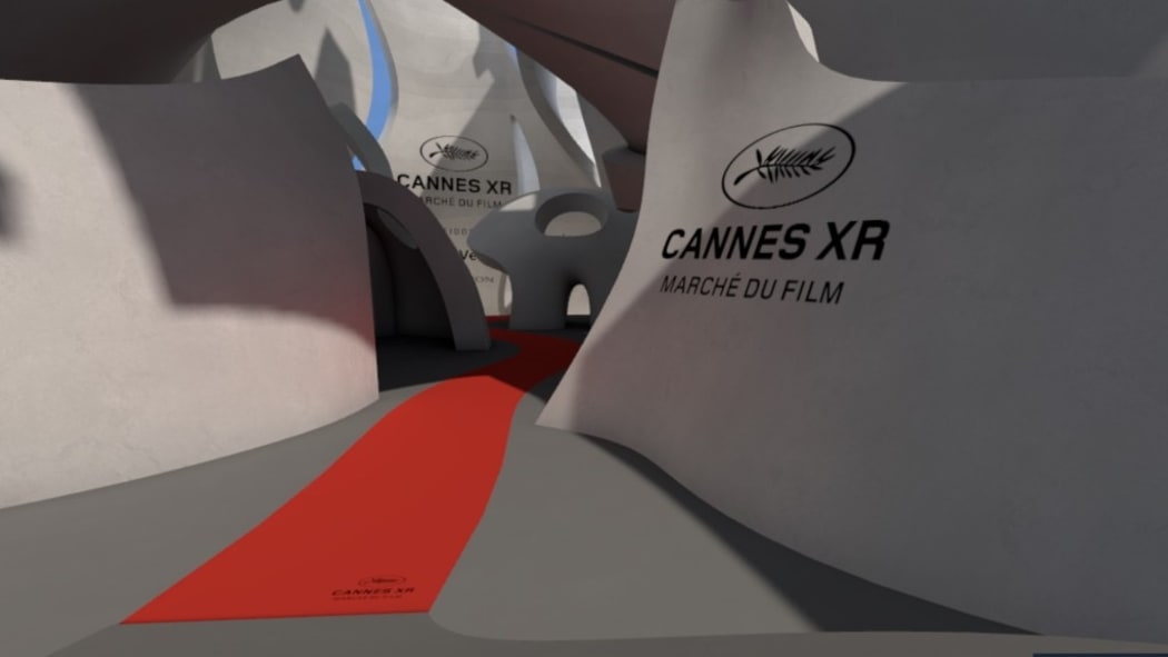 Cannes XR: The virtual entrance to the Cannes XR Film Festival in the Museum of Other Realities.