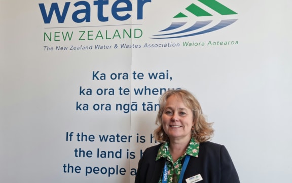 Water New Zealand chief executive Gillian Blythe at the Water New Zealand Conference in Ōtautahi on 18 October, 2022.