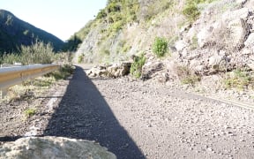 Inside the Manawatu Gorge Road, which was closed to access in 2022.