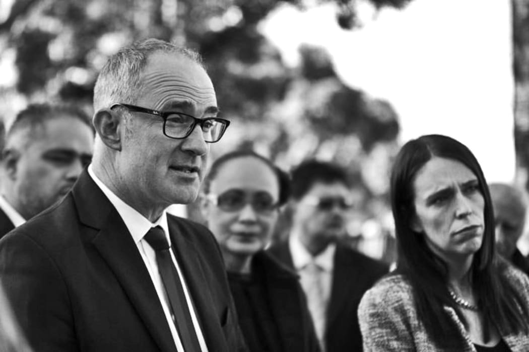 Housing Minister Phil Twyford and Prime Minister Jacinda Ardern.