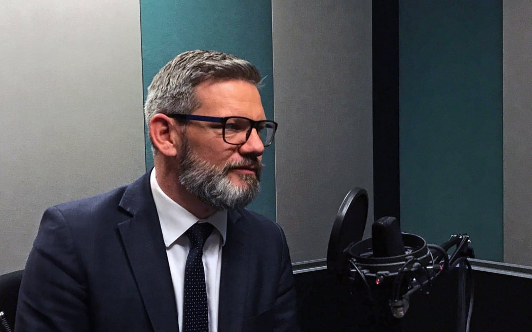 Immigration Minister Iain Lees-Galloway in RNZ's Auckland studio.