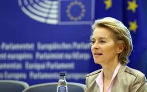 BRUSSELS, BELGIUM - JUNE 23: European Commission President Ursula von der Leyen speaks during a European Parliament Group Heads Conference