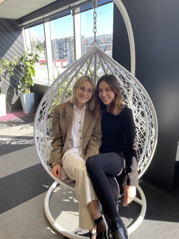 Katie Harris and Rosie Gordon, creators and hosts of NZME's news podcast 'In The Loop'