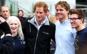 SVA president Sam Johnson (second from right), and members Lucy McLeod and Alex Cheesebrough with Prince Harry.