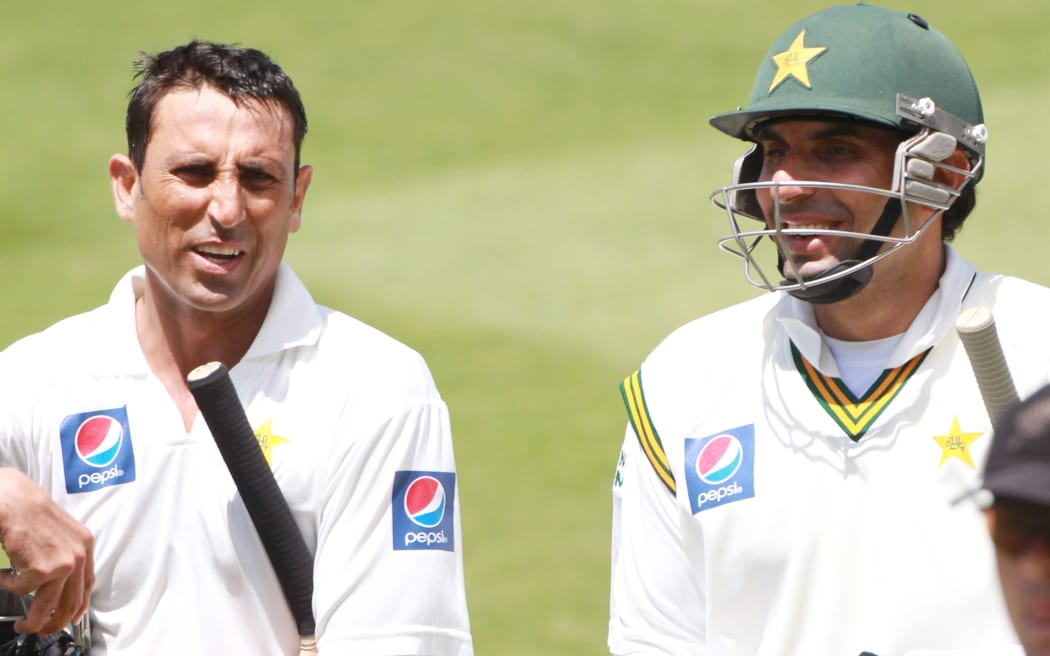 Pakistan batsmen Younis Khan and Misbah-Ul-Haq, 2011