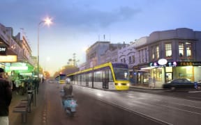 Auckland Transport’s artists visualisations for the proposed light rail service.