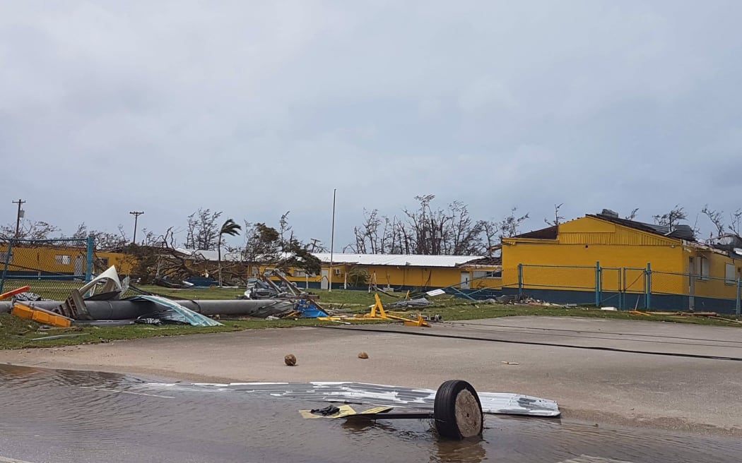 Hopwood Middle School was severely damaged by Super Typhoon Yutu