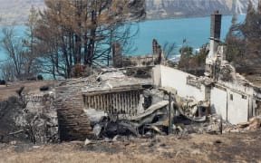 A house burnt to the ground in Lake Ohau village.