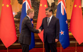 Prime Minister Chris Hipkins meets Chinese President Xi Jinping, 27 June 2023.