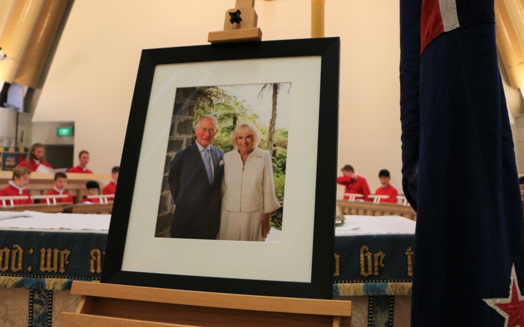 A service celebrating the coronation of King Charles III held in Christchurch Transitional Cathedral on Sunday 7 May 2023.