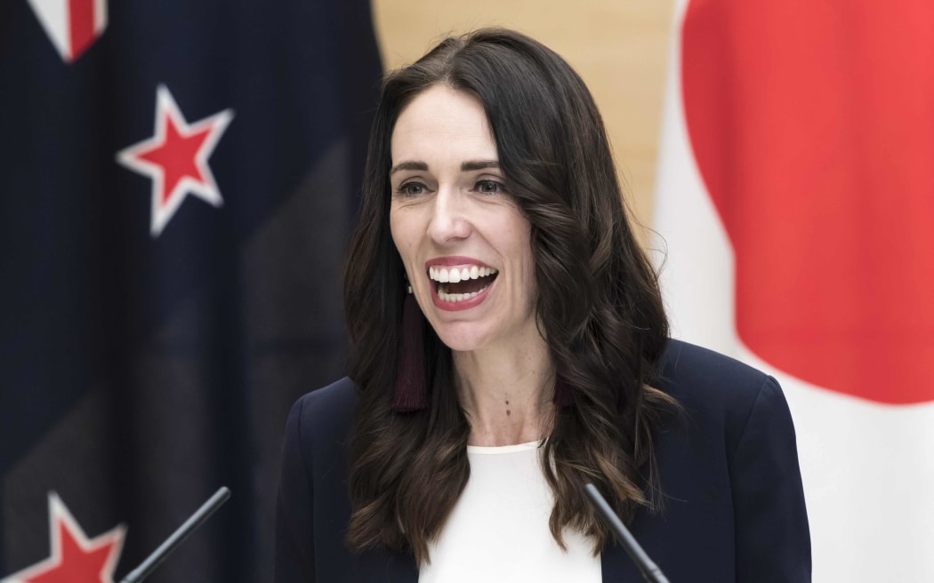 Prime Minister Jacinda Ardern speaking  during a joint press conference with Japan's Prime Minister Shinzo Abe in Tokyo on September 19, 2019.