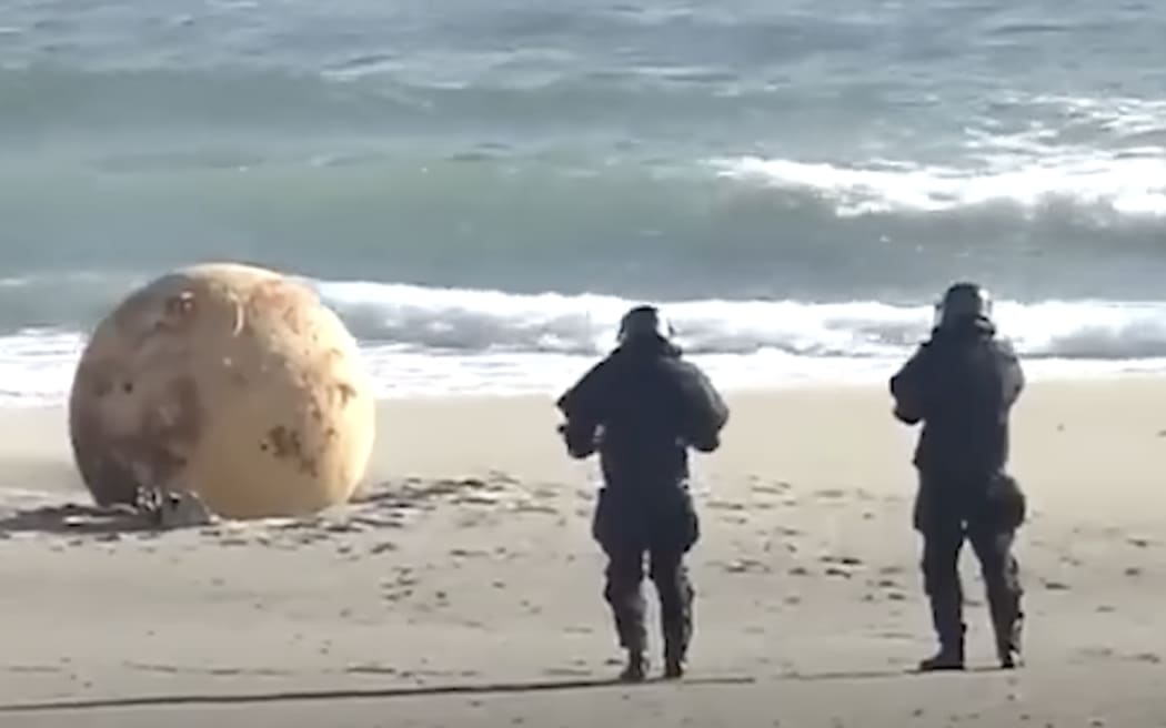 Japan’s 'mystery ball' removed from the beach RNZ News