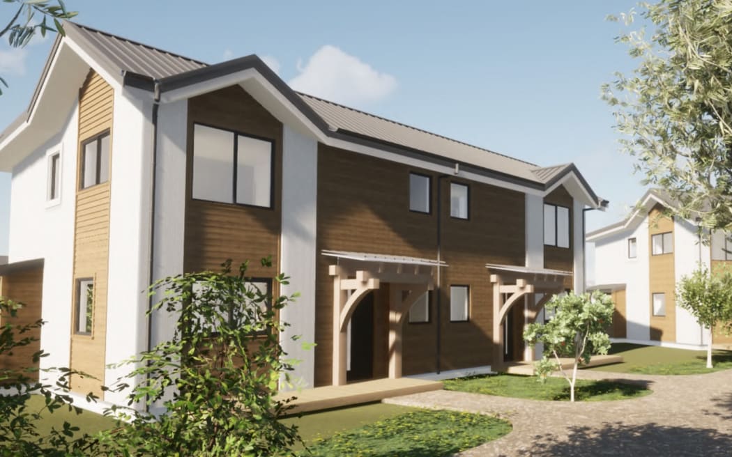 An artist's impression of the three-room dwellings on offer.