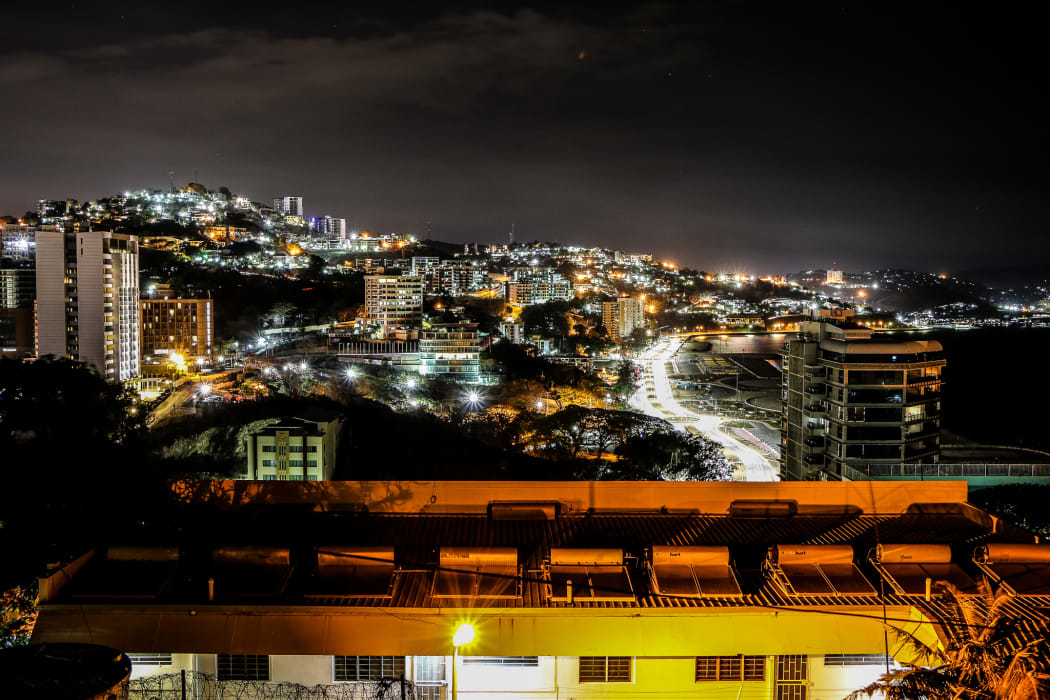 Port Moresby in PNG at night