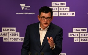 Victorias state premier Daniel Andrews speaks during a press conference in Melbourne on September 6 2020 as the state announced an extension to its strict lockdown law