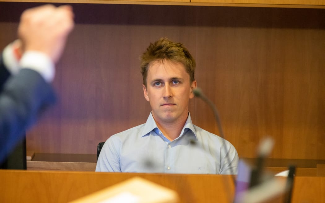 Witness Brian Depauw in the witness box during the trial into the Whakaari / White Island eruption - pictured on 13 July 2023.