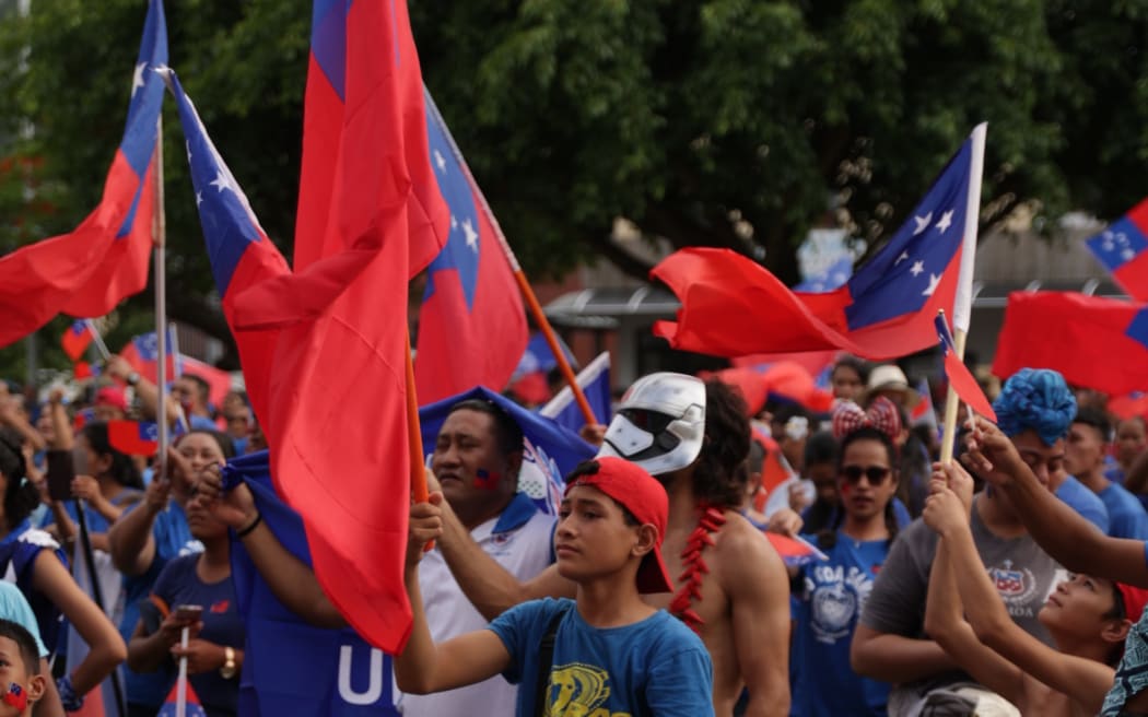 Toa Samoa rally support for their national rugby league team.