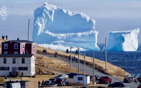 Mammoth iceberg dwarfs Canadian town