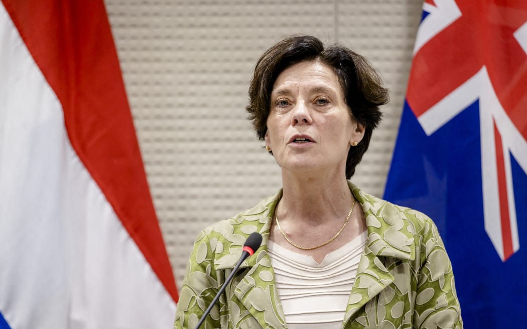 Prosecutor Digna van Boetzelaer (Netherlands) during a presentation by the Joint Investigation Team (JIT) of the results of the investigation into those involved in the downing of flight MH17.