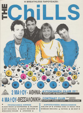 Poster for The Chills tour in Greece.