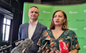 Green Party co-leaders James Shaw (left) and Marama Davidson have announced their pre-election housing policy.