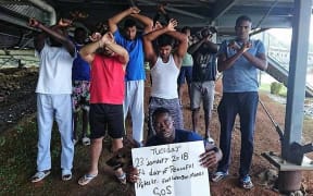 The 174th Manus refugee protest, East Lorengau, 24-1-18.