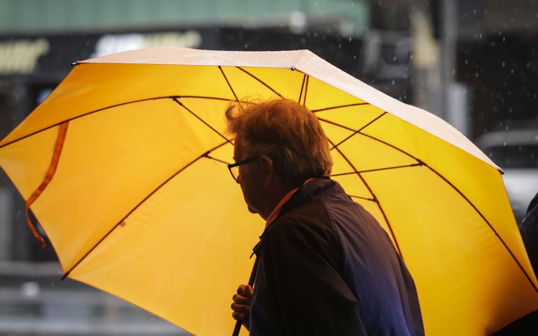 Wet weather in Wellington.