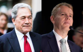 NZ First leader Winston Peters and Prime Minister Chris Hipkins.