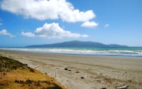 Kapiti Island, as seen from Waikanae Beach - north of Wellington