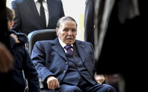 Algerian President Abdelaziz Bouteflika pictured in November 2107 at a polling station in Algiers during local elections.