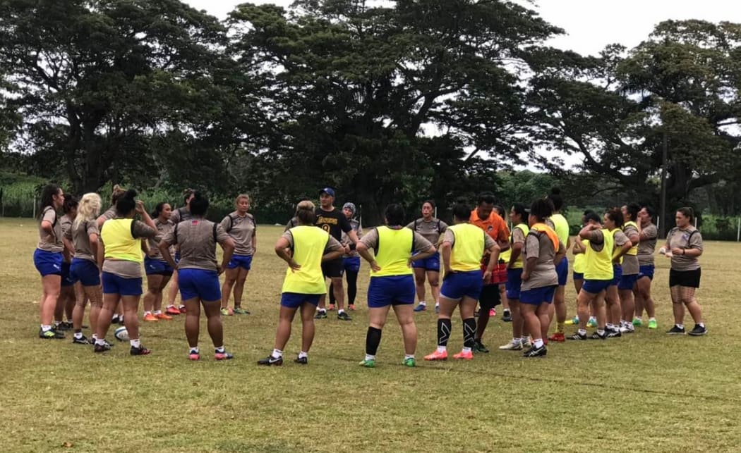 The Manu Sina team training in Fiji.