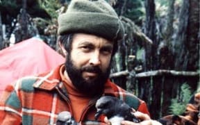 Ornithologist David Crockett with pair of taiko - dies on 24/8/2023