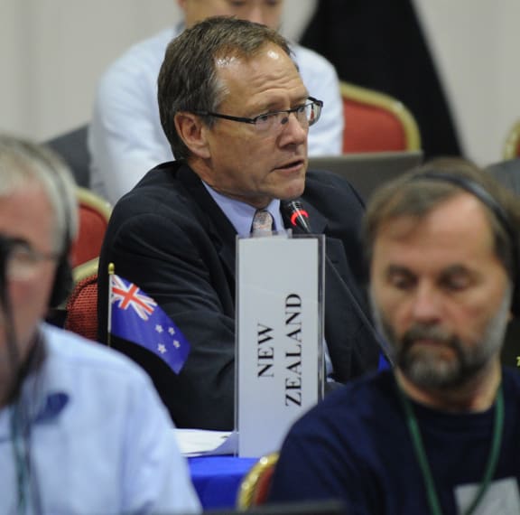 Gerard van Bohemen - pictured during a meeting of the International Whaling Commission in Panama in 2012.