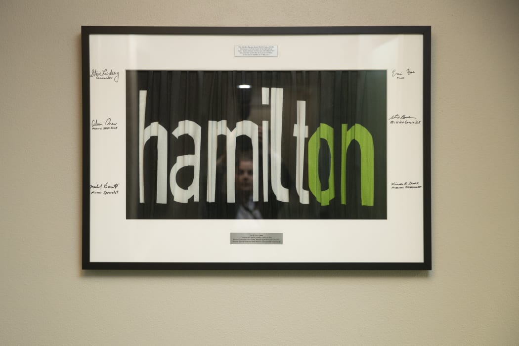 The crew of the American space shuttle Discovery took a Hamilton flag into orbit during their mission, then gifted it back to Hamilton City Council.